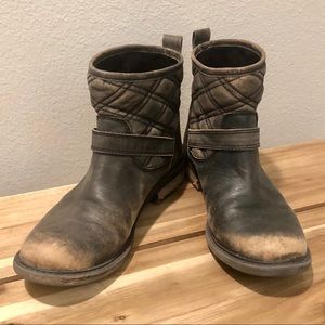 Lucky Brand Distressed Quilted Boots